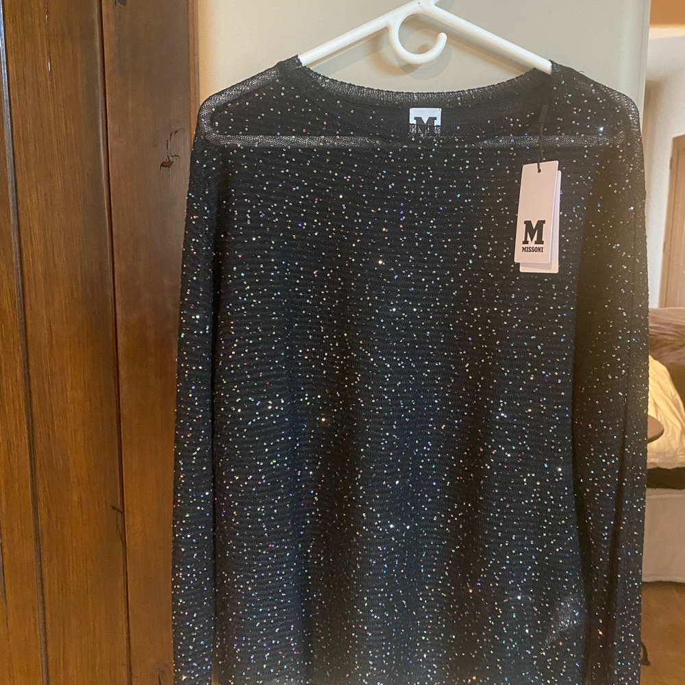 Missoni crew neck glitter top excellent condition new with tags